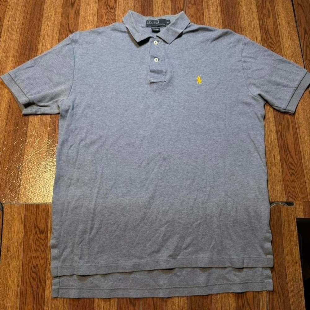 Polo Ralph Lauren Blue Button Down Golf Polo Button Dress Shirt Small
